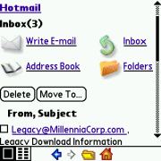 Hotmail on a Palm